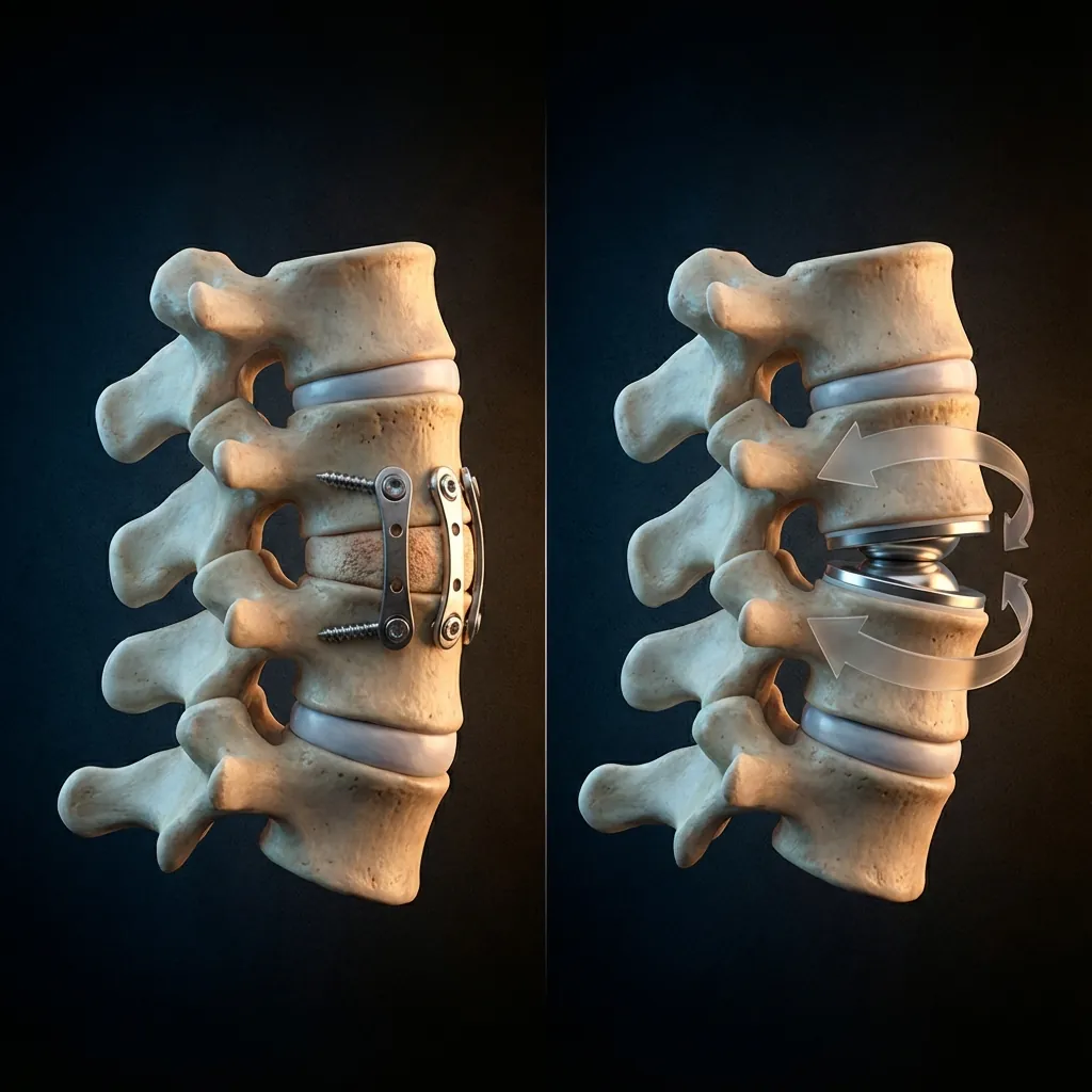 Cervical arthroplasty motion preservation concept visualisation