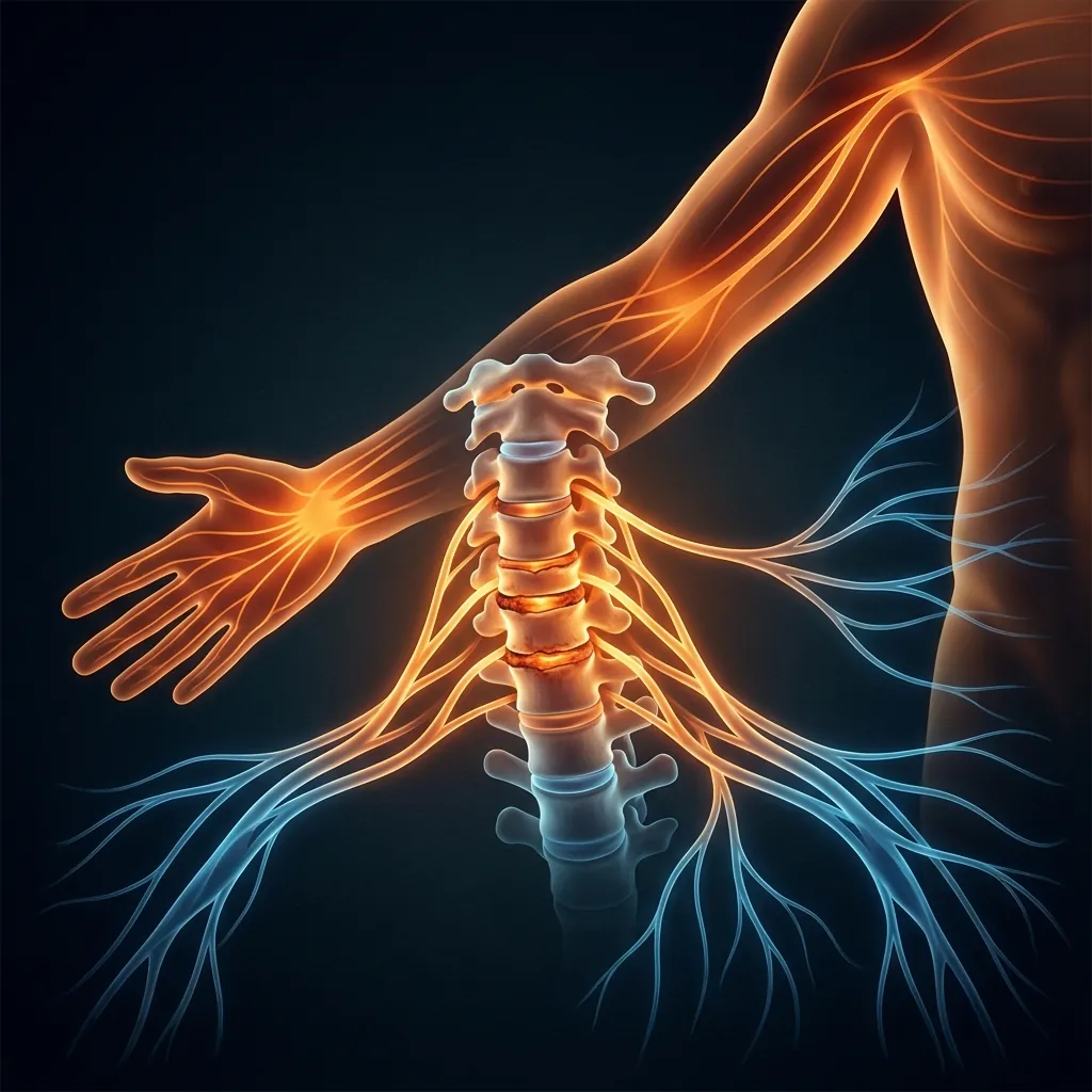 Neural pathways affected by cervical disc degeneration