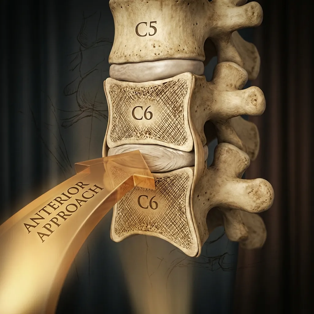 1950s anterior cervical surgical approach illustration