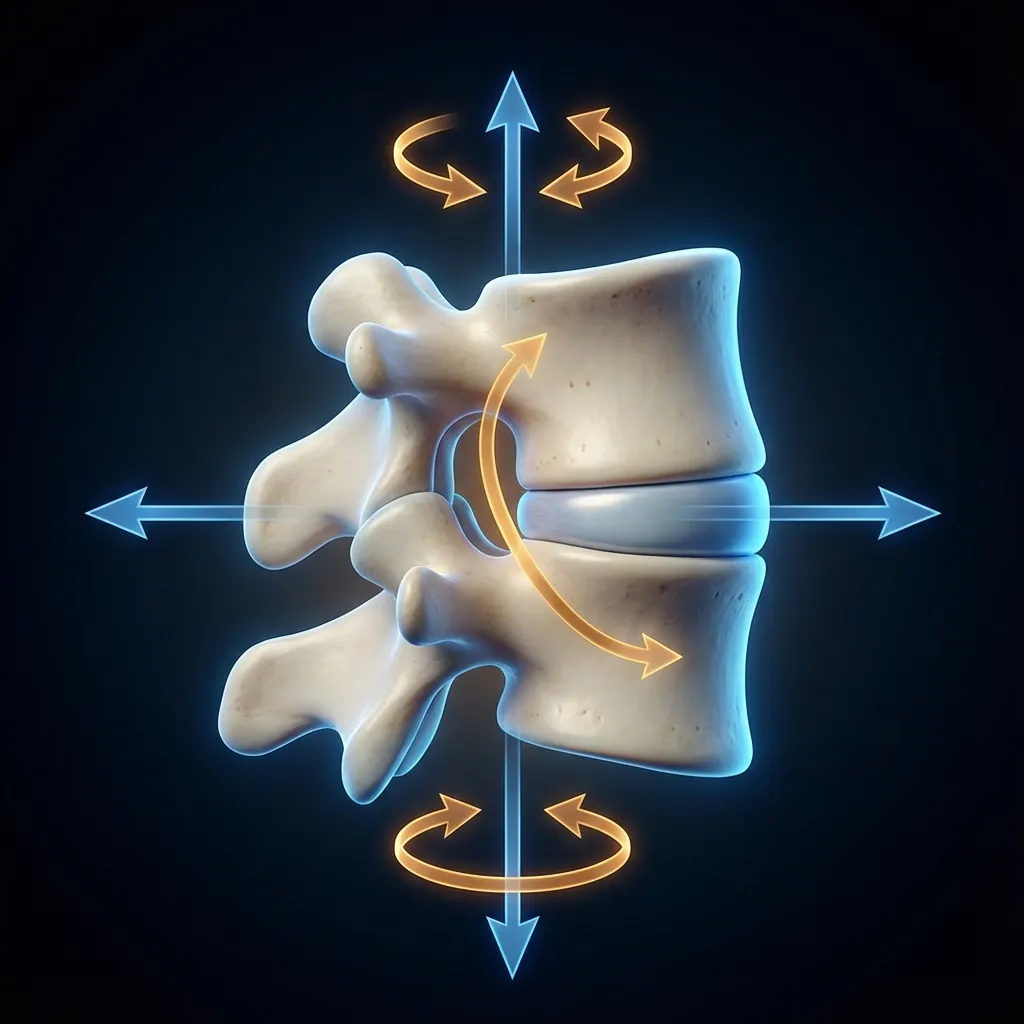 Six degrees of freedom in cervical spine motion