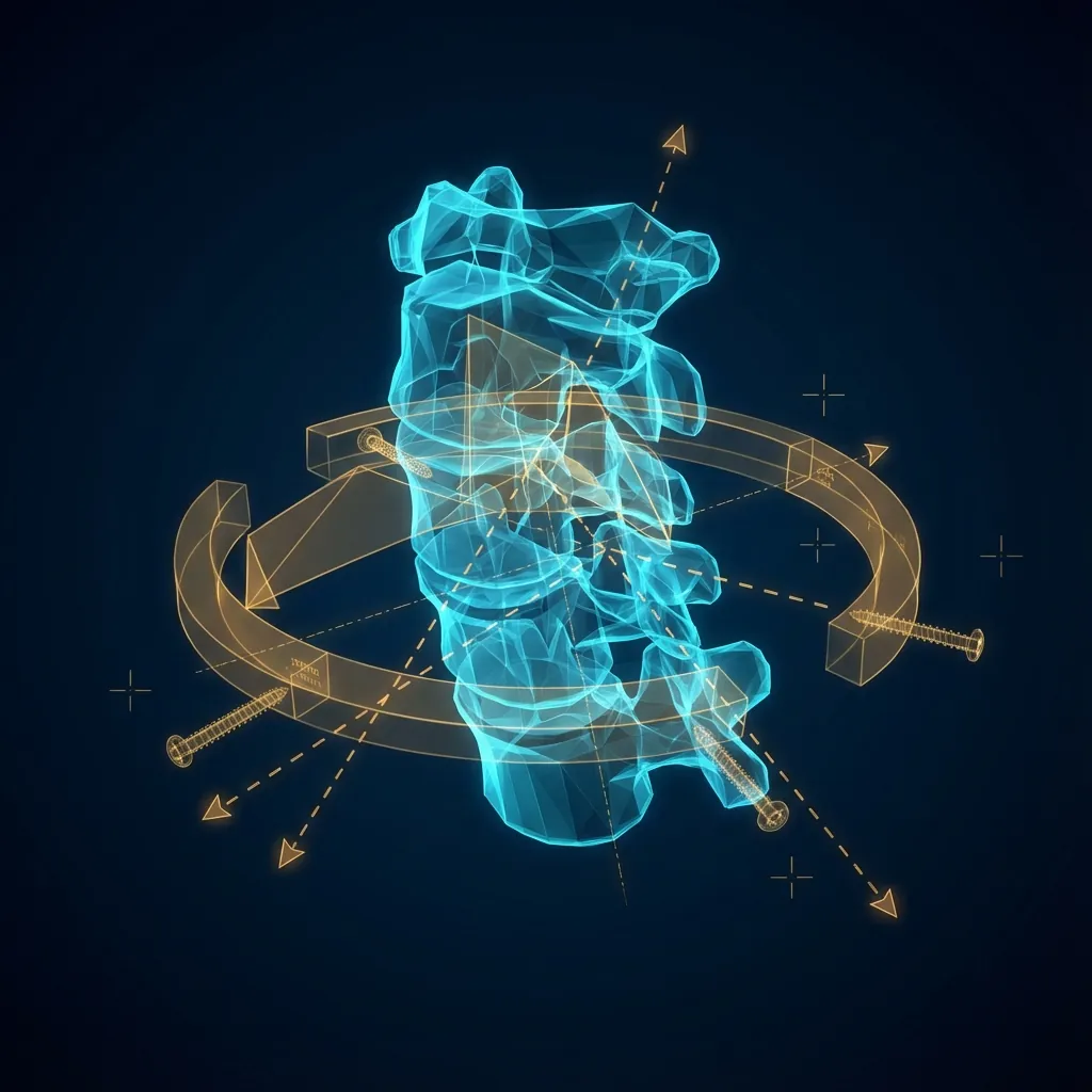 3D surgical planning visualization with implant positioning overlays