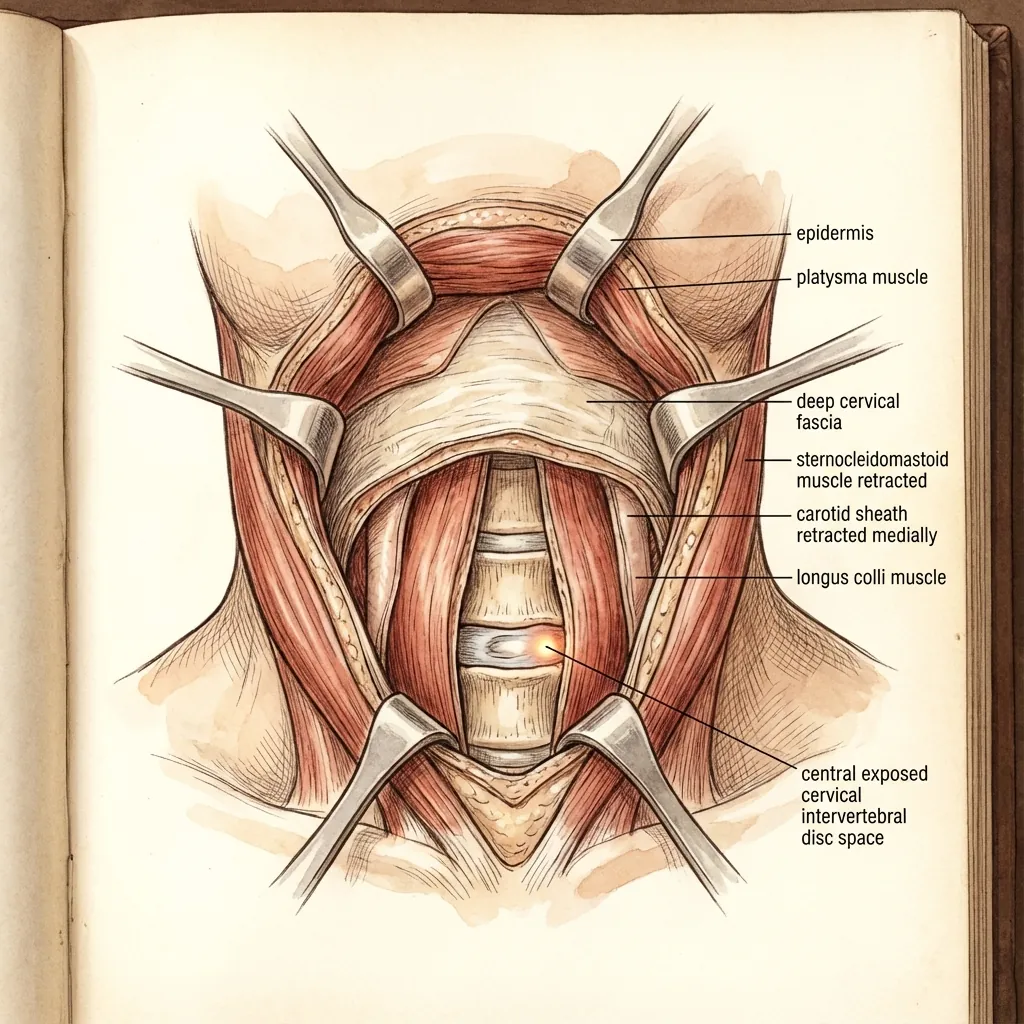 Layer-by-layer anterior cervical dissection