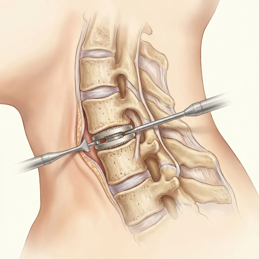 Implant positioned in disc space