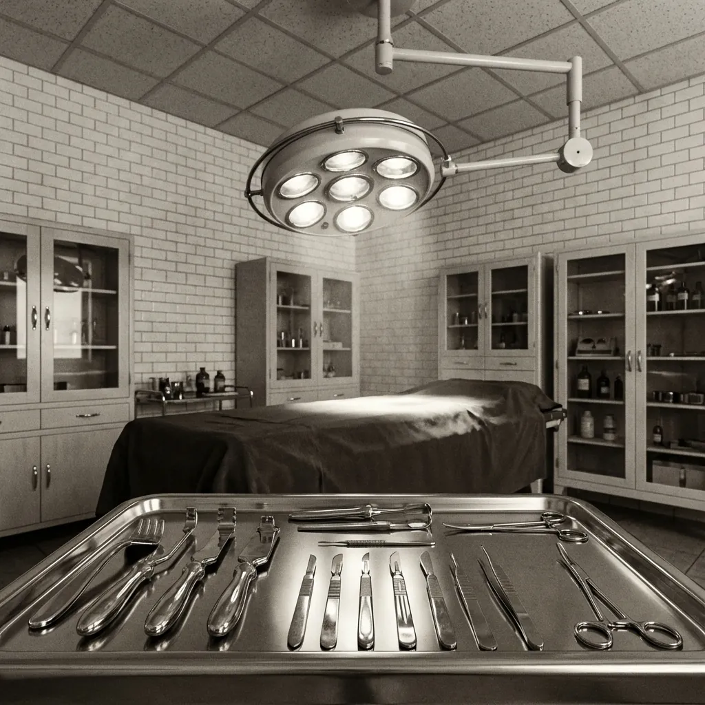 Early spinal surgery pioneers in 1930s operating theatre