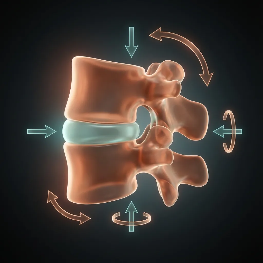 Six degrees of freedom in lumbar spine motion