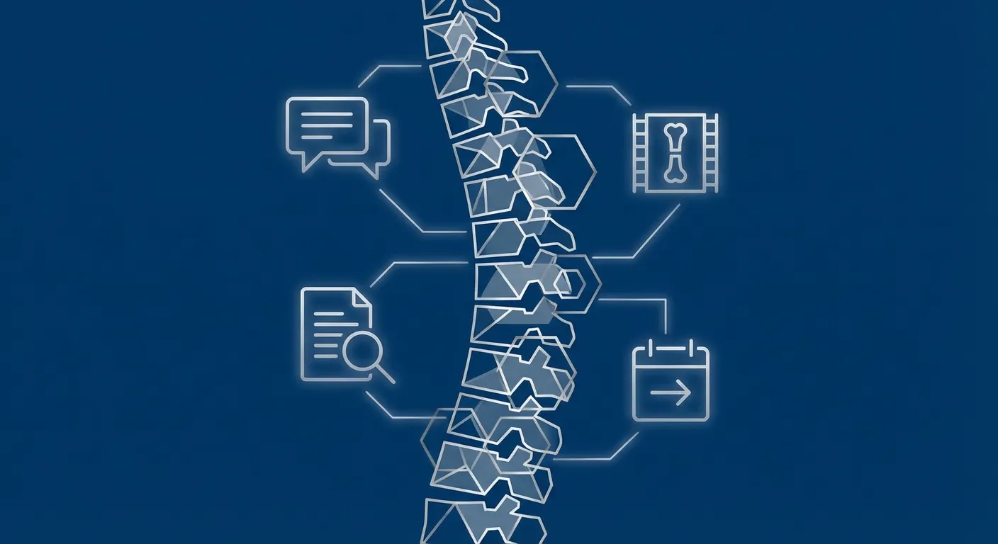 Spinal anatomy model in clinical setting